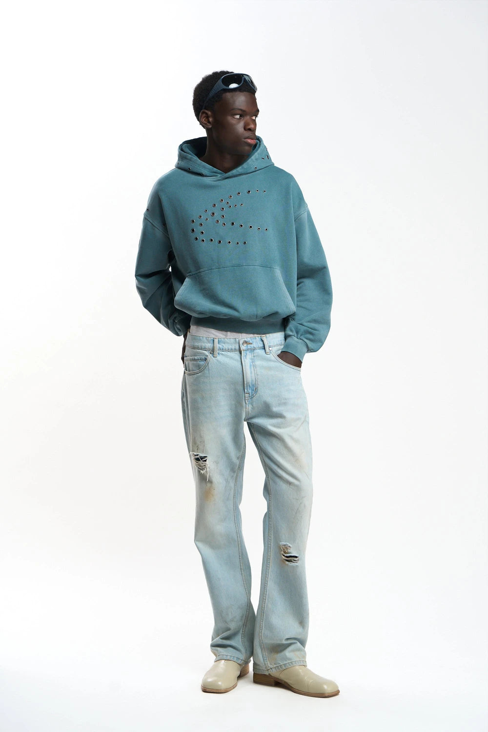 Sour Green Washed Streetwear Hoodie