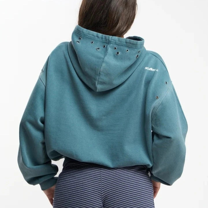 Sour Green Washed Streetwear Hoodie