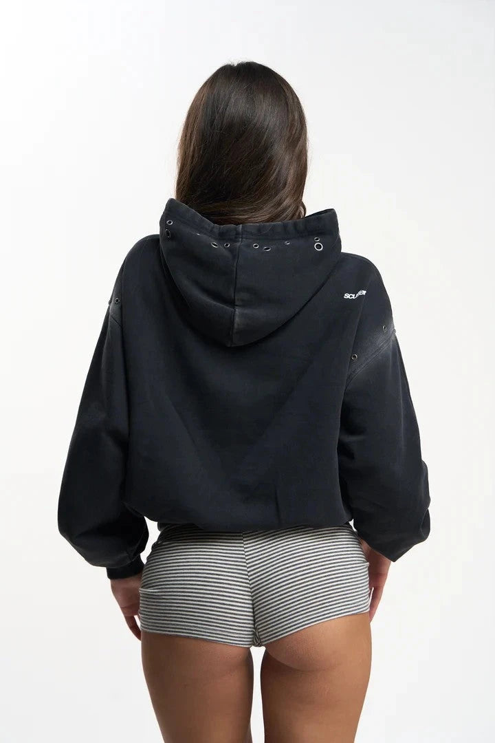 Sour Green Washed Streetwear Hoodie