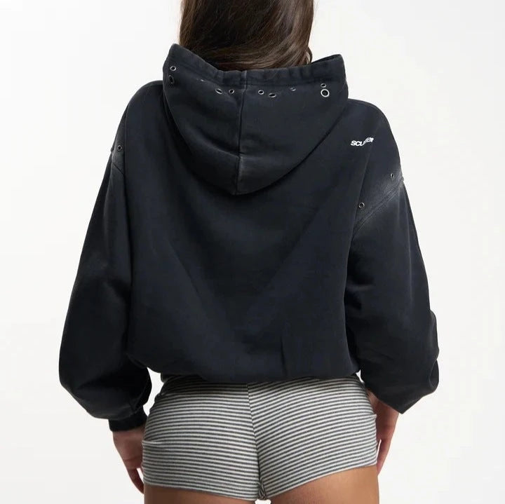 Sour Green Washed Streetwear Hoodie