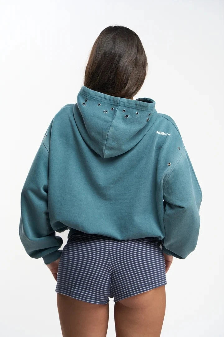 Sour Green Washed Streetwear Hoodie