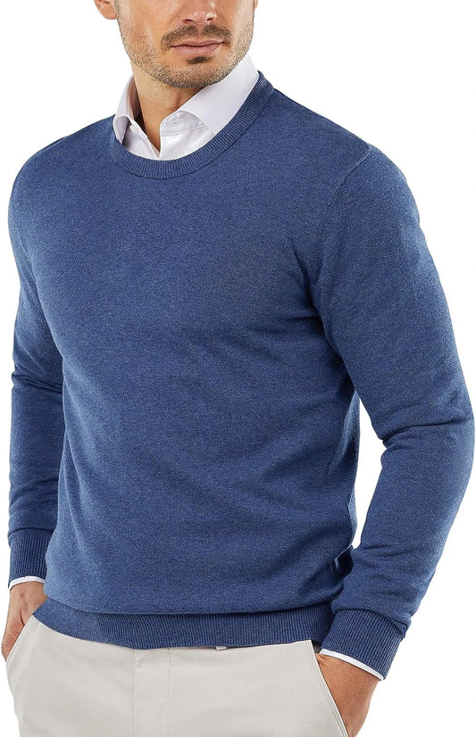 COOFANDY Men's Crew Neck Knitted Pullover