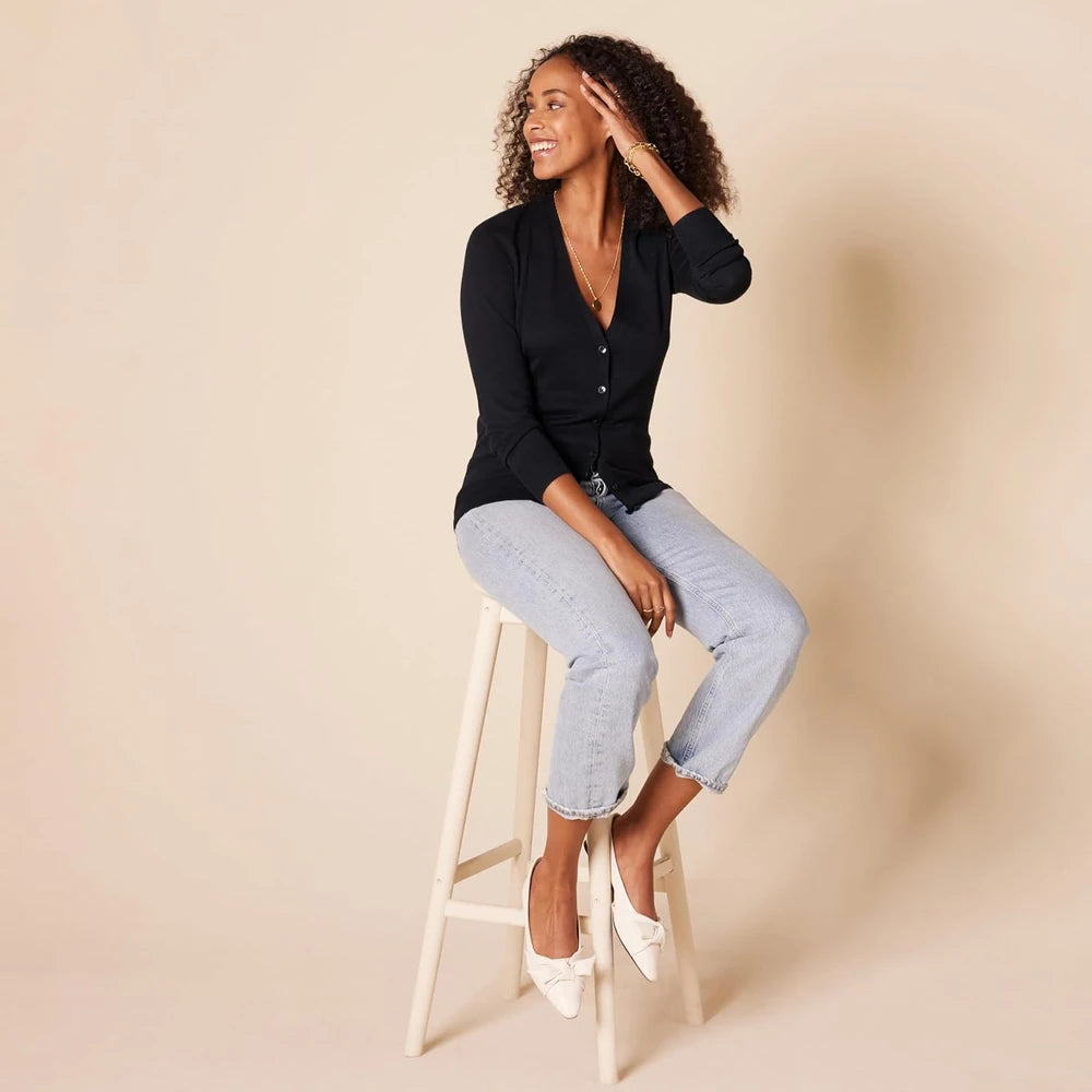 Lightweight V-Neck Cardigan Sweater