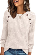 Oversized Button Long Sleeve Jumper