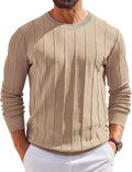 Coofandy Mens Round Neck Knitted Sweater
