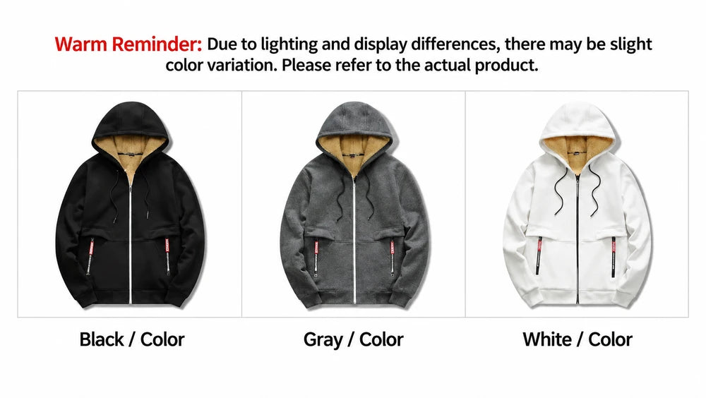 Men's Contrast-Lined Hooded Full-Zip Jacket with Hooded