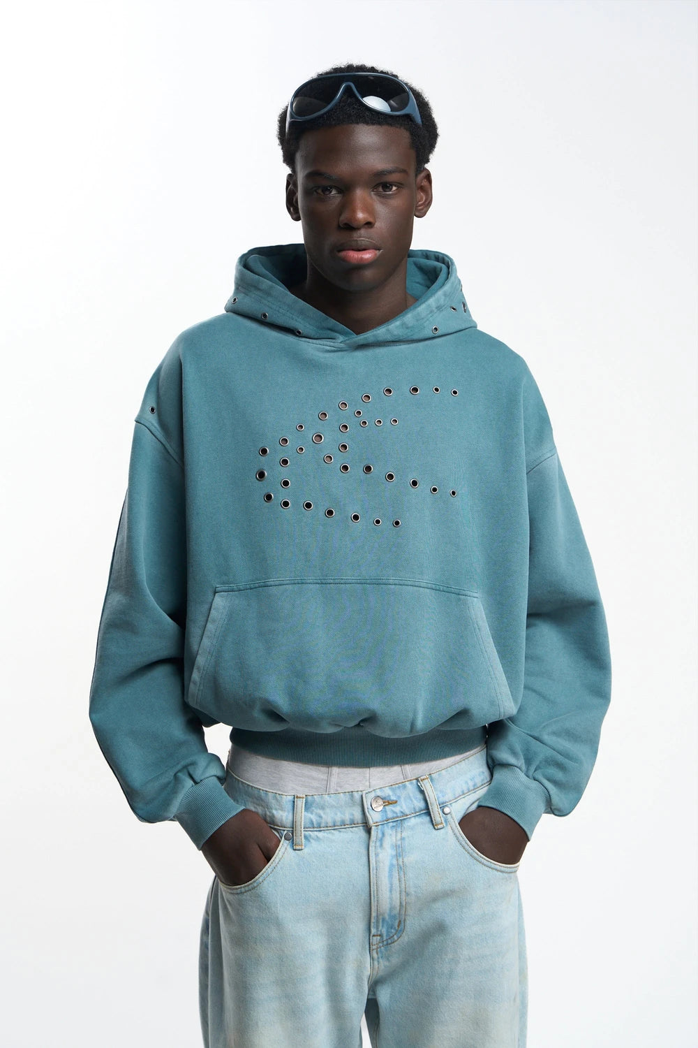 Sour Green Washed Streetwear Hoodie